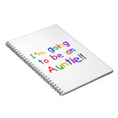 Wordt een tante Primary Colours Gifts Notitieboek (Rechterzijde)