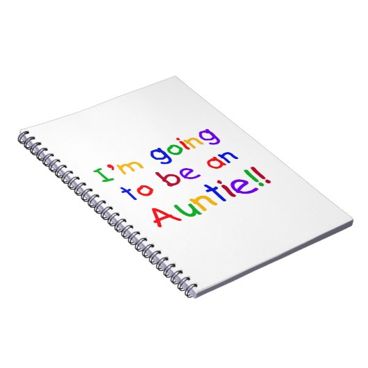 Wordt een tante Primary Colours Gifts Notitieboek (Rechterzijde)