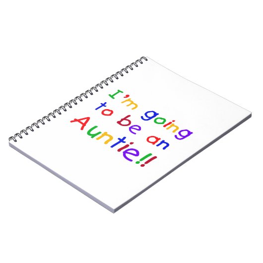 Wordt een tante Primary Colours Gifts Notitieboek (Linkerzijde)