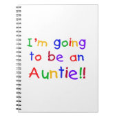 Wordt een tante Primary Colours Gifts Notitieboek (Voorkant)