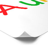 Wordt een tante Primary Colours Gifts Poster (Hoek)