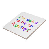 Wordt een tante Primary Colours Gifts Tegeltje (Zijkant)