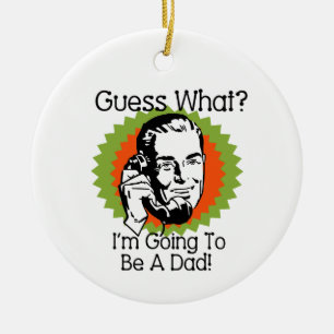 Wordt een vader Oranje groen Keramisch Ornament