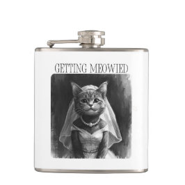 Wordt Ge-Miauwd – Grappig Bachelorette-ontwerp Heupfles