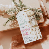 Wordt gek en schilder mijn kerst kinder notenkrake cadeaulabel