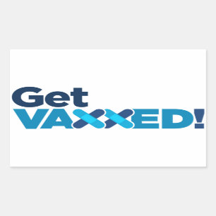 wordt gevaccineerde magneet rechthoekige sticker
