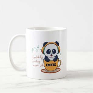 wordt gevoed door koffie en landmuziek koffiemok