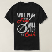 Wordt gratis afgespeeld voor Cash Banjo T-shirt (Design voorkant)