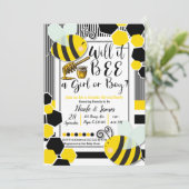 Wordt het Baby shower Gender Reveal White? Kaart (Staand voorkant)