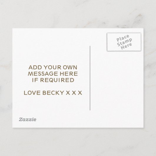 Wordt je mijn bruidskaart gepersonaliseerd? uitnodiging briefkaart (Achterkant)