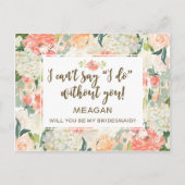 Wordt je mijn bruidskaart gepersonaliseerd? uitnodiging briefkaart (Voorkant)