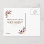 Wordt je mijn bruidskaart gepersonaliseerd? uitnodiging briefkaart (Achterkant)