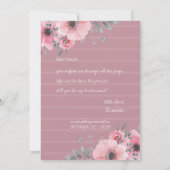 Wordt je mijn bruidsmeisje Waterverf Floral script Kaart (Achterkant)