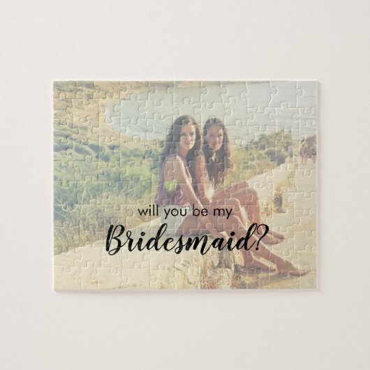 Wordt jij mijn aangepaste foto voor Bridesmaid? Legpuzzel (Horizontaal)