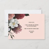 Wordt jij mijn Bloemenmeisje Elegant Burgundy Flow (Achterkant)