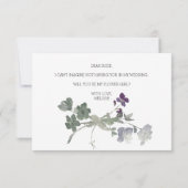 Wordt jij mijn Bloemenmeisje Waterverf Lavender? (Achterkant)