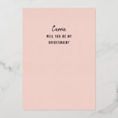 Wordt jij mijn Bridesmaid foto? Folie Uitnodiging (Achterkant)