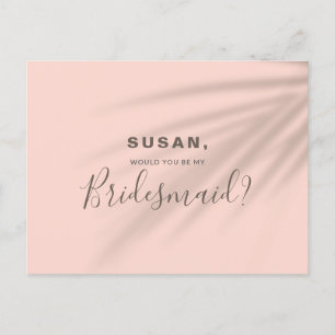 Wordt jij mijn Bridesmaid Golden Hour Pink-kaart? Aankondigingskaart