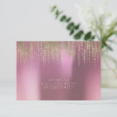 Wordt jij mijn Bridesmaid Golden Rain Lila Mauve? Kaart (Staand voorkant)