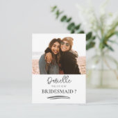 Wordt jij mijn Bridesmaid Modern foto? (Staand voorkant)