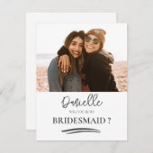 Wordt jij mijn Bridesmaid Modern foto? (Voorkant / Achterkant)