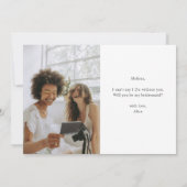 Wordt jij mijn Bridesmaid Moderne Foto Collage? Kaart (Achterkant)