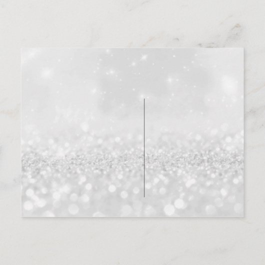 Wordt jij mijn Bridesmaid Silver Grey Glitter? Uitnodiging Briefkaart (Achterkant)