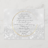 Wordt jij mijn Bridesmaid Silver Grey Glitter? Uitnodiging Briefkaart (Voorkant)