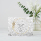 Wordt jij mijn Bridesmaid Silver Grey Glitter? Uitnodiging Briefkaart (Staand voorkant)