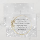 Wordt jij mijn Bridesmaid Silver Grey Glitter? Uitnodiging Briefkaart (Voorkant / Achterkant)