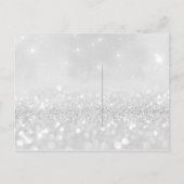 Wordt jij mijn Bridesmaid Silver Grey Glitter? Uitnodiging Briefkaart (Achterkant)