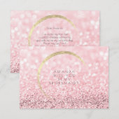 Wordt jij mijn bruidmaid Roos Gold Glitter? Kaart (Voorkant / Achterkant)