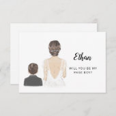 Wordt jij mijn Page Boy-voorstel Flat Card Kaart (Voorkant / Achterkant)