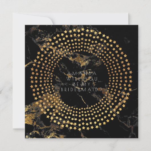 Wordt jij mijn zwarte bruidsmeisje? kaart (Voorkant)