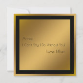 Wordt jij mijn zwarte bruidsmeisje? kaart (Achterkant)