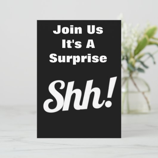 WORDT LID ***HET IS EEN SURPRISE*** FEest uitnodig Feestdagenkaart (Staand voorkant)