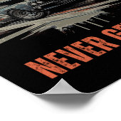 Wordt nooit oud - Muscle Car Sticker Poster (Hoek)
