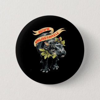 Wordt onbestuurbaar grappige Moo-deng Ronde Button 5,7 Cm