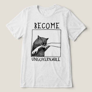 Wordt Onbestuurbaar Zwarte Kat Meme Tri-Blend Shirt