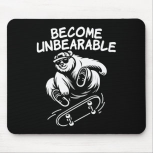 Wordt Ondraaglijk Grappige Skateboardende Beer Mem Muismat