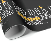 Wordt Papa 2026 Bevorderd tot Papa Nieuwe Vader Cadeaupapier (Rol Hoek)