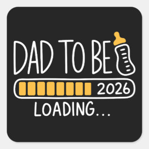 Wordt Papa 2026 Bevorderd tot Papa Nieuwe Vader  Vierkante Sticker