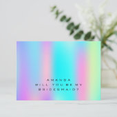 Wordt u mijn Bridesmaid Holographic Kaart (Staand voorkant)