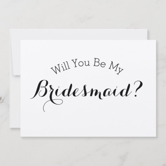 Wordt u mijn Bridesmaid Rustic Card, Kraft Paper Kaart (Voorkant)