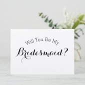 Wordt u mijn Bridesmaid Rustic Card, Kraft Paper Kaart (Staand voorkant)