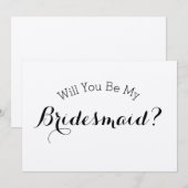 Wordt u mijn Bridesmaid Rustic Card, Kraft Paper Kaart (Voorkant / Achterkant)