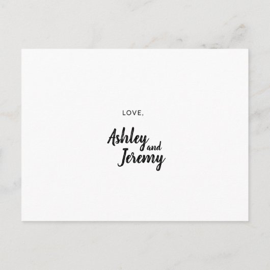 Wordt u mijn bruidsmeisje uitnodiging minimalist? briefkaart (Achterkant)