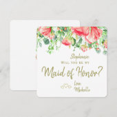 Wordt u mijn bruidsmeisje van de romantische moder kaart (Voorkant / Achterkant)