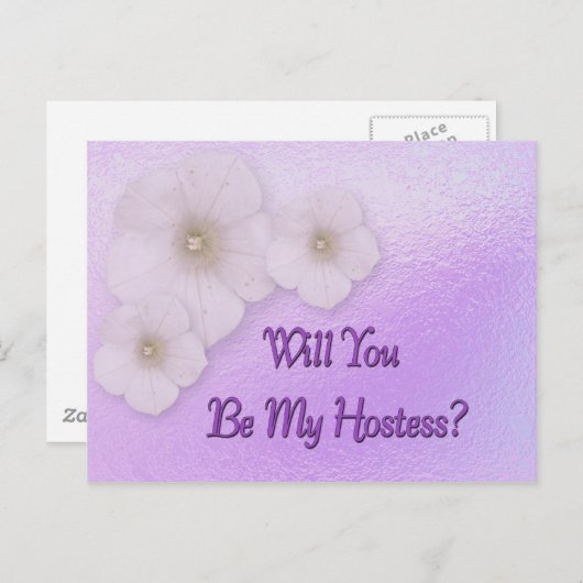 Wordt U Mijn Gastvrouw ? Uitnodiging Briefkaart (Voorkant / Achterkant)