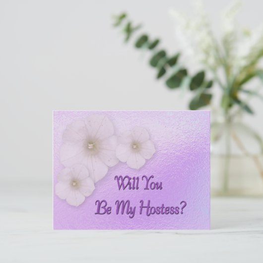 Wordt U Mijn Gastvrouw ? Uitnodiging Briefkaart (Staand voorkant)